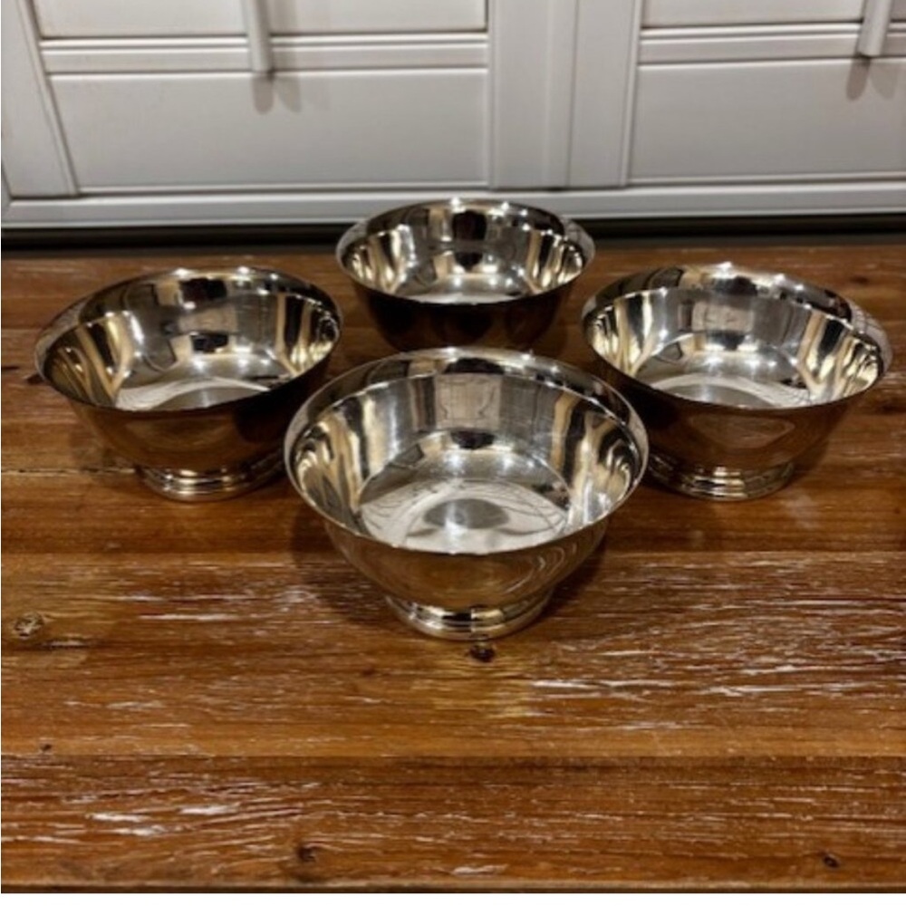 Four Vintage Gorham Silver Plate Paul Revere Bowls YC795
